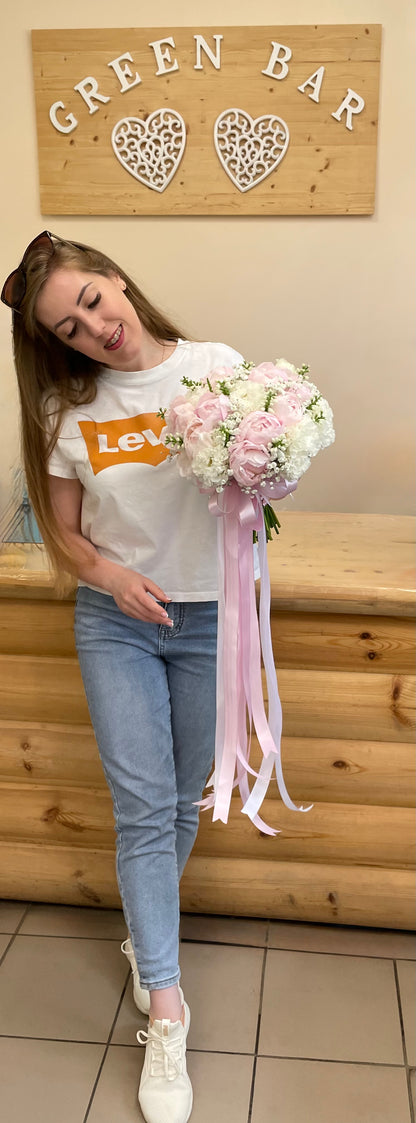 Peony & Lisianthus Bridal Bouquet – Blush & Cream