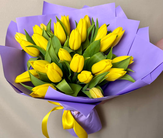 Sunny Yellow Tulips