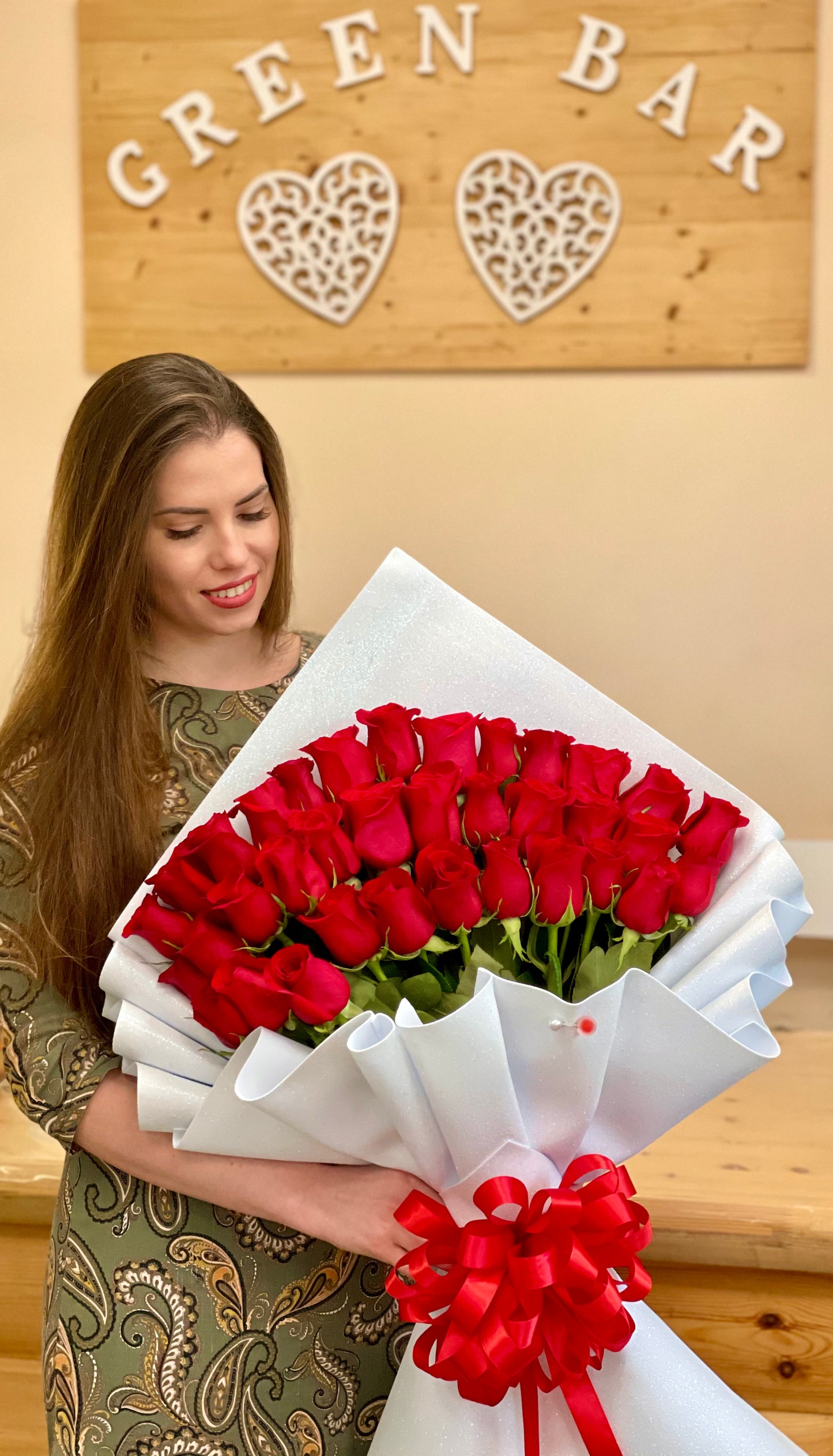 Luxury Tiered Red Rose Bouquet