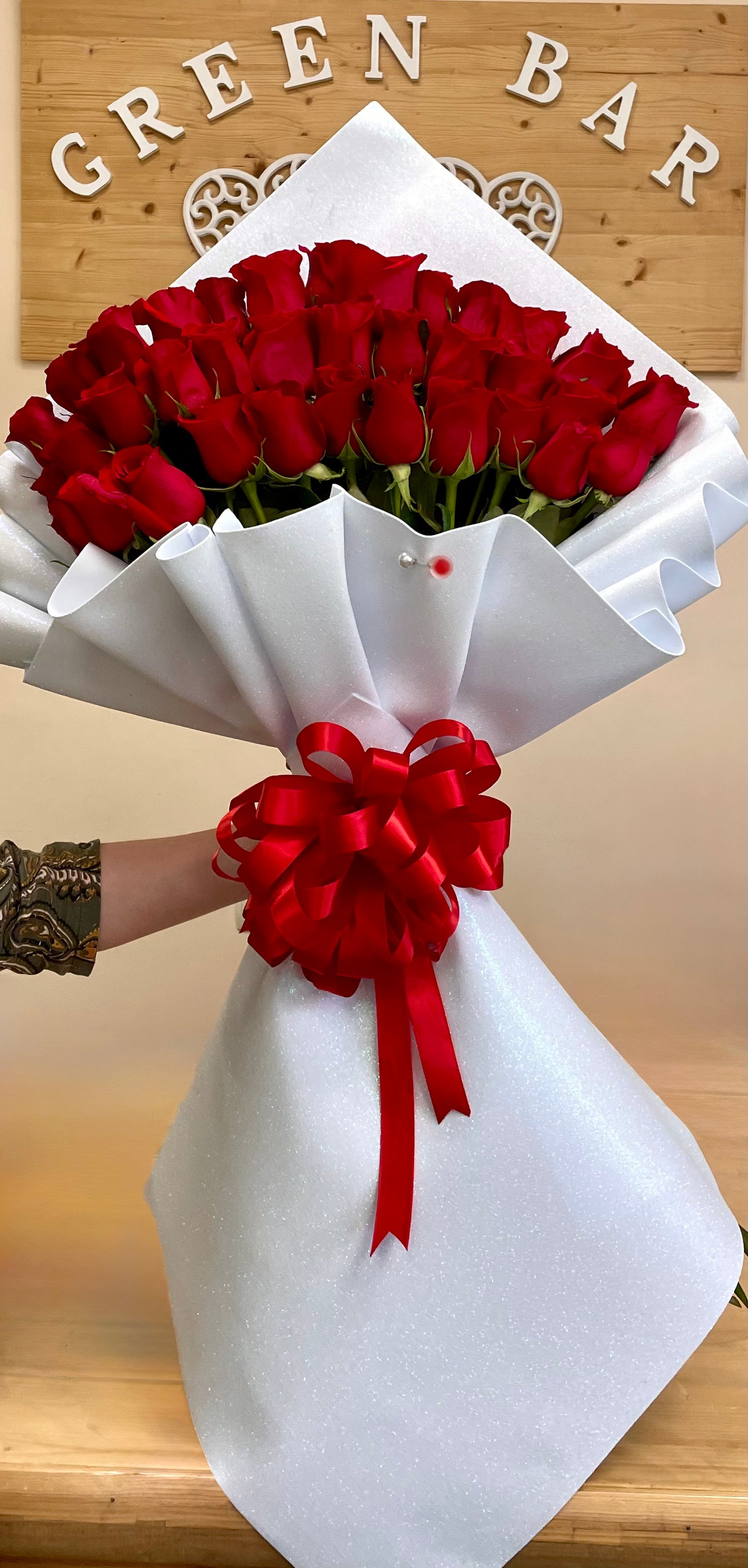 Luxury Tiered Red Rose Bouquet