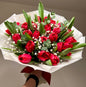 Red Peony Tulip Bouquet