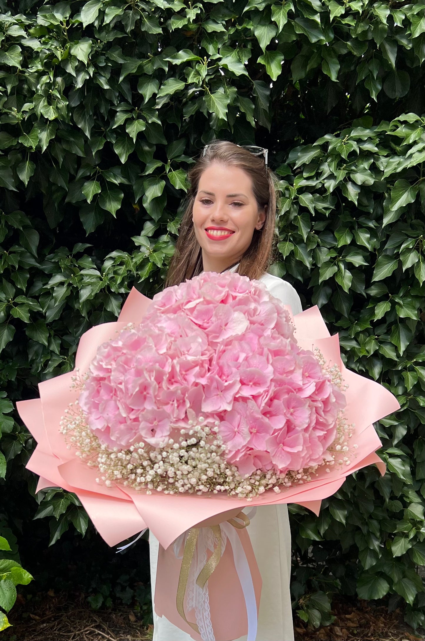 Pink Cloud Hydrangea Bouquet
