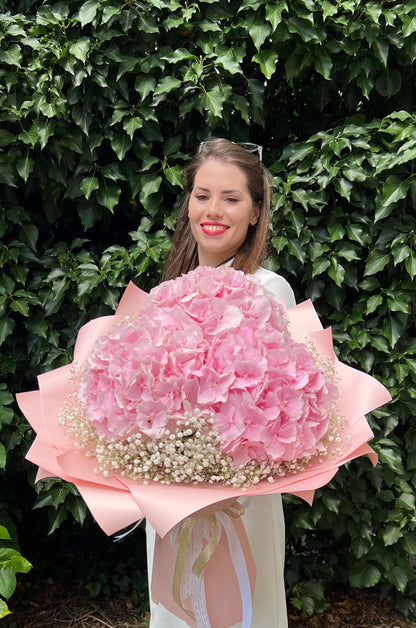 Pink Cloud Hydrangea Bouquet