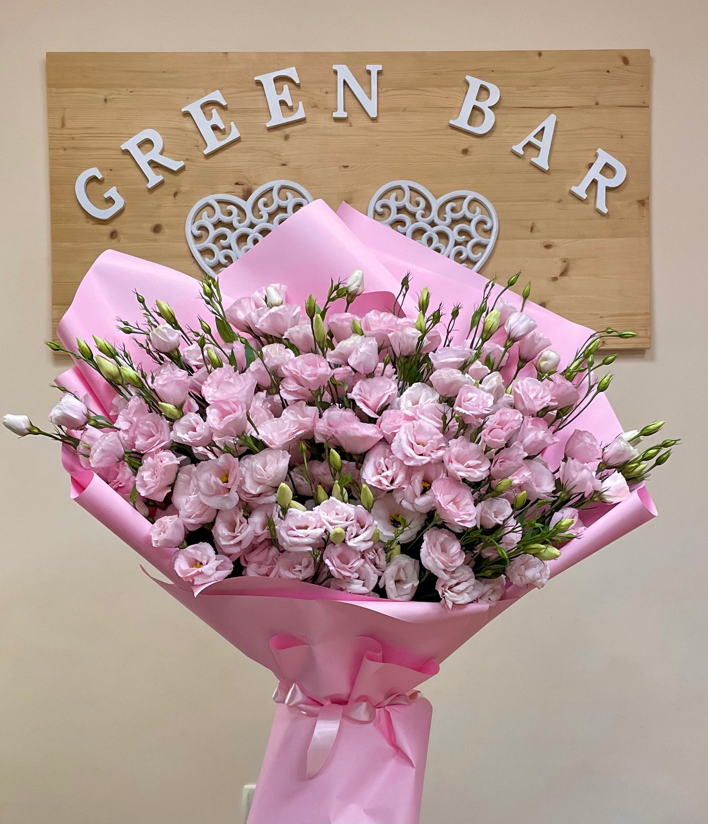 Lush Pink Lisianthus Bouquet – "Elegant Silk"