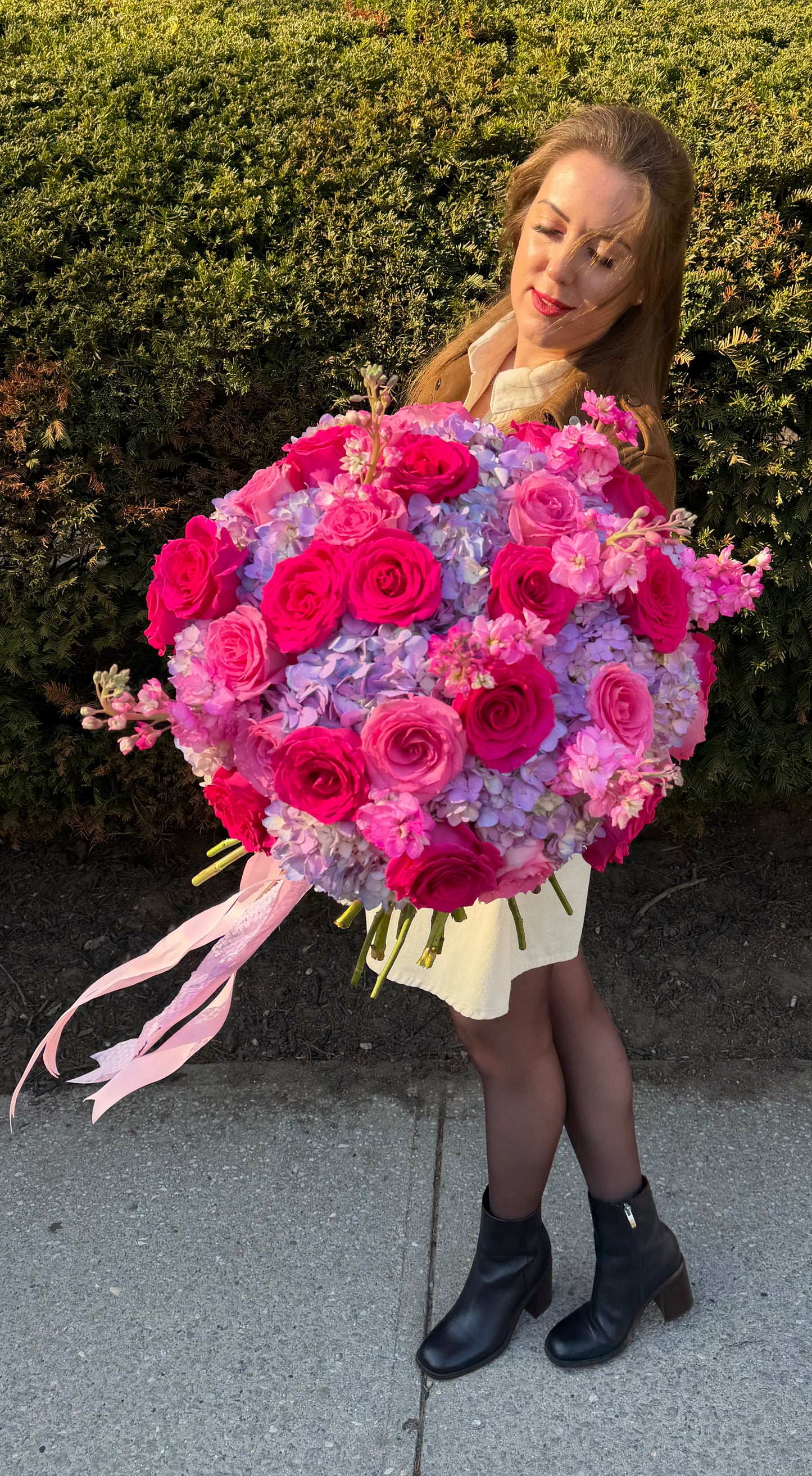 Luxury Pink Hydrangea & Rose Bouquet