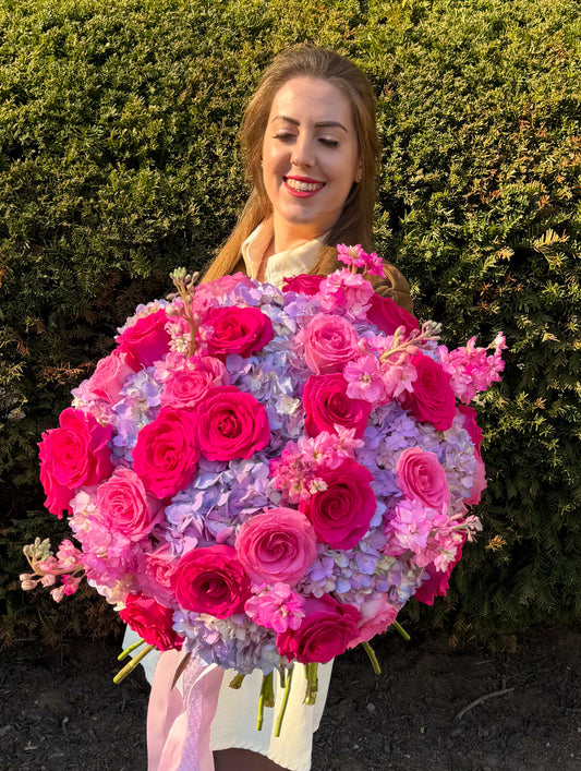 Luxury Pink Hydrangea & Rose Bouquet