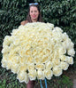 100 White Roses Bouquet