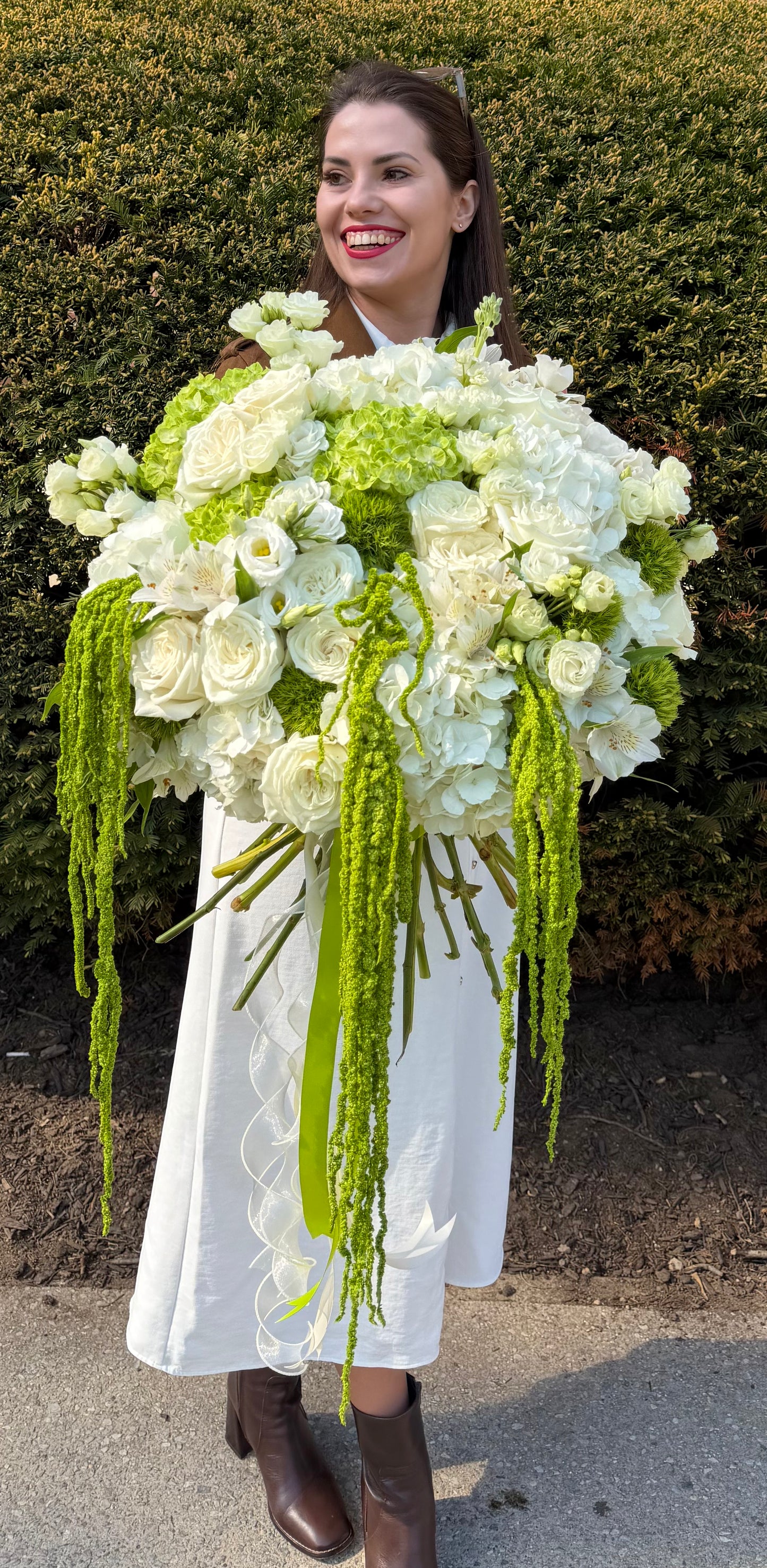 White & Green Luxury Cascade