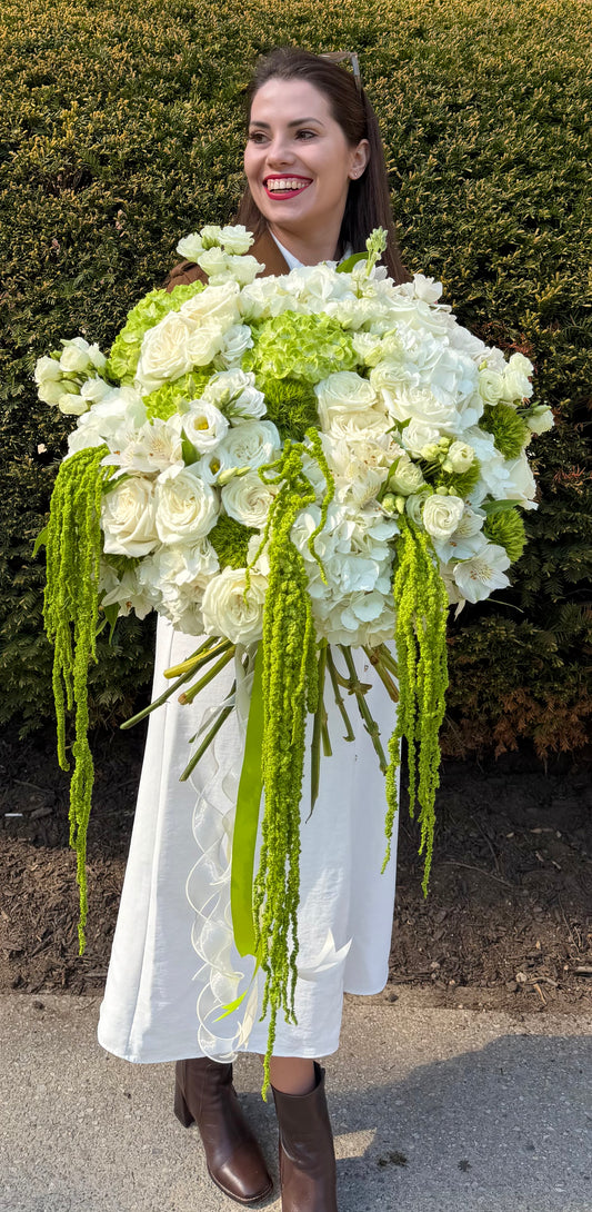 White & Green Luxury Cascade