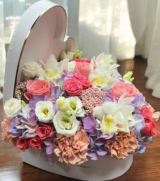 Heart-Shaped Flower Box