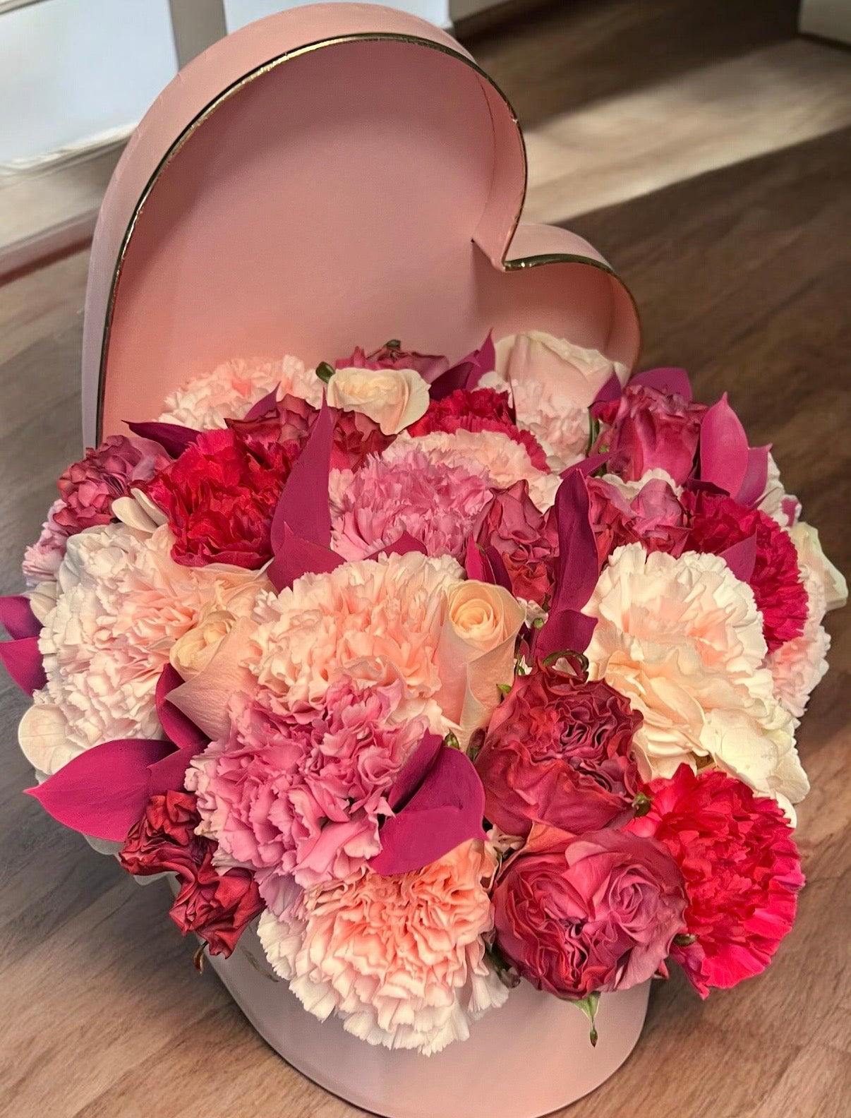 Heart-Shaped Flower Box