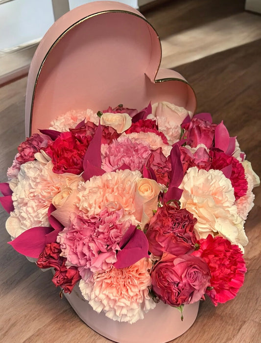Heart-Shaped Flower Box