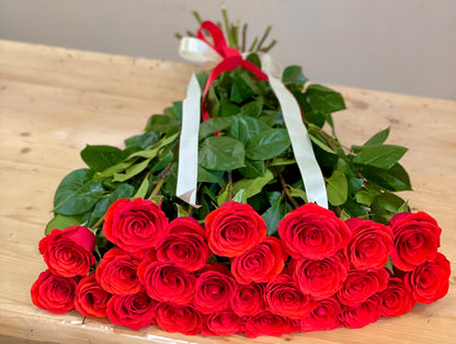 Classic Roses with Satin Ribbon