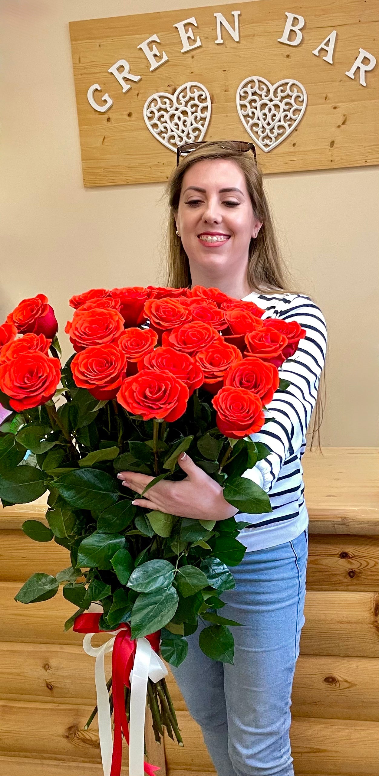 Classic Roses with Satin Ribbon